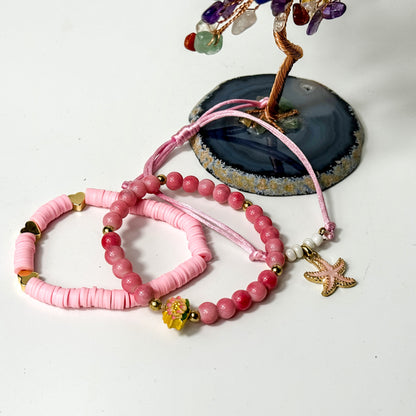 Rosa Armband-Set